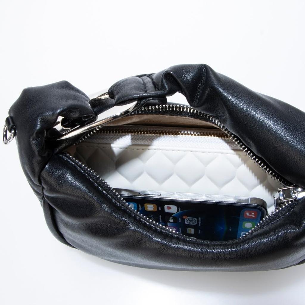 Metal Accent Puffy Mini Shoulder Bag SV [Cache Cache] 10-00-00230 Women's