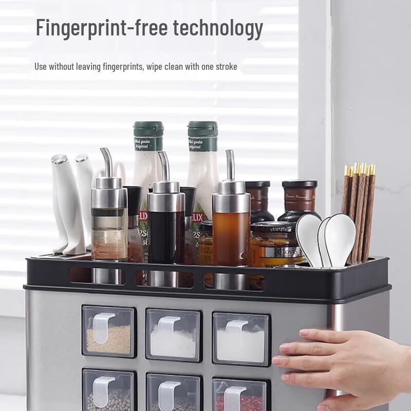 Stainless Steel Kitchen Seasoning Rack Set