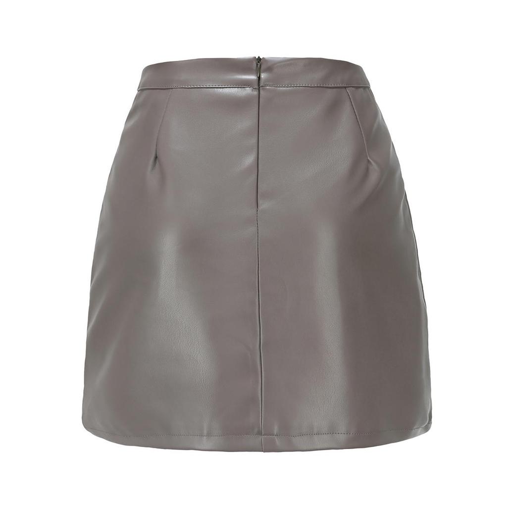 Women's Skirts Faux Leather Mini Skirt Party Club Evening Going Out Office Wear PU Short Dress In Black Brown Grey