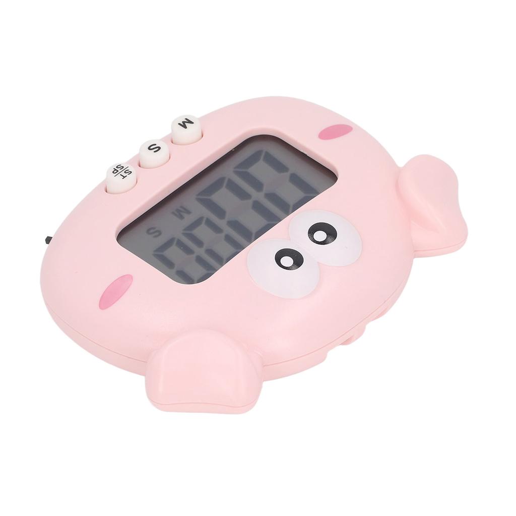 Cartoon Digital Timer ABS Portable Lightweight Simple To Use Cute Cartoon Timer for Kitchen Cooking