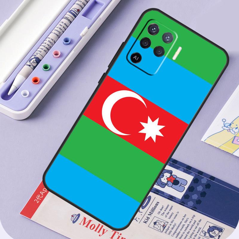 Azerbaijan Flag Coat of Arms For Oppo A40 A60 A80 A94 A74 A54 A15 A18 A38 A58 A78 A98 A16 A76 A96 A57 A17 A77 A5 Pro Case