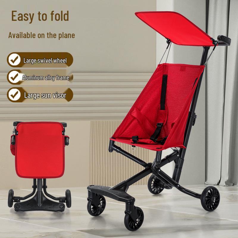 

Compact Lightweight Baby Stroller with One-Button Fold & Sunshade