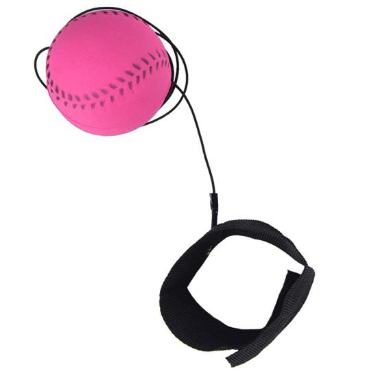 Wrist Return Ball Portable High Elasticity Tear-Resistant Football Shape Bouncy Ball Wristband Toy Indoor Supply