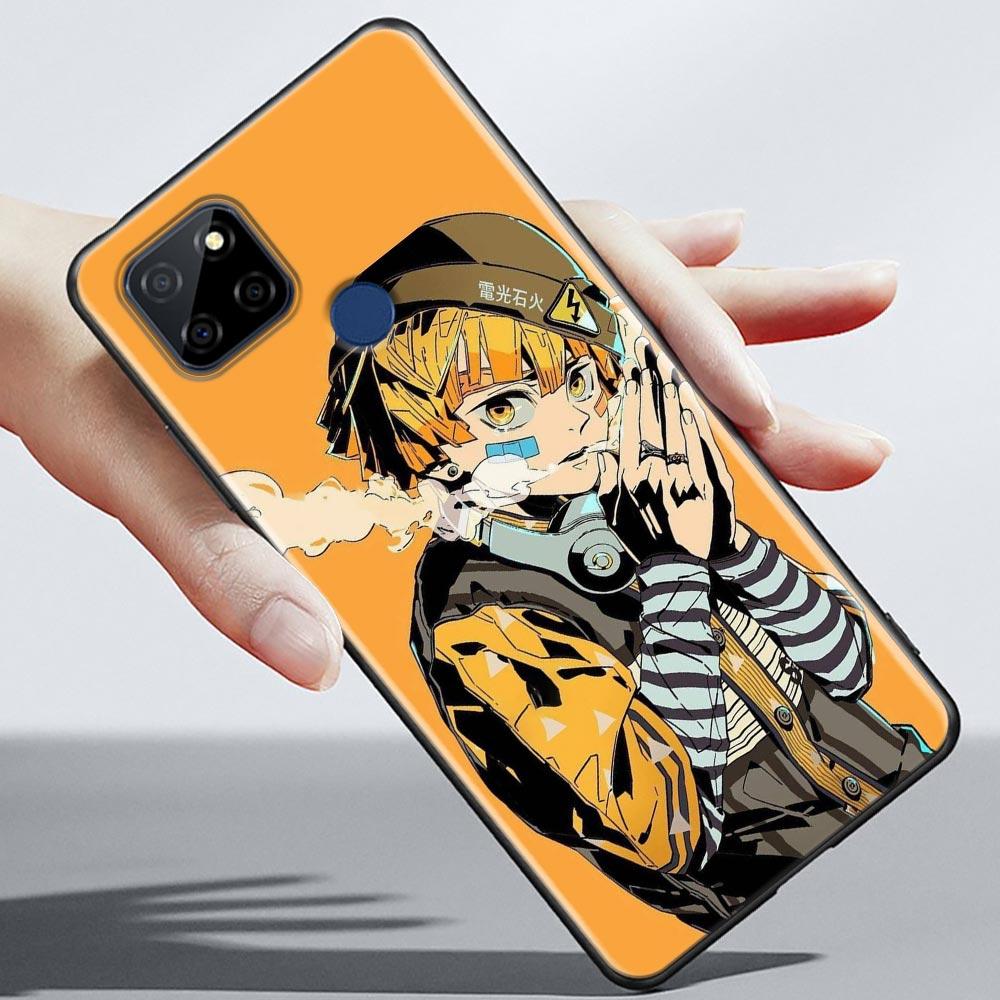 Demon Slayer Japan Anime Fashion Phone Case For OPPO Realme 5 6 7 7i 8 8i 9 9i V25 F9 F17 F19 5G 4G Pro Narzo Speed Black Cover