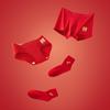 Langsha Red Couple's Wedding Underwear & Socks Set