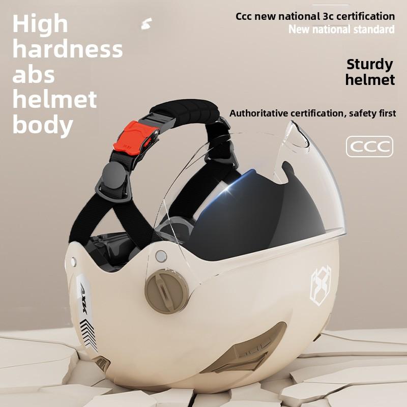 Electric Motorcycle Helmet Men's Summer Sun Protection Battery Car Women's Four-season Helmet