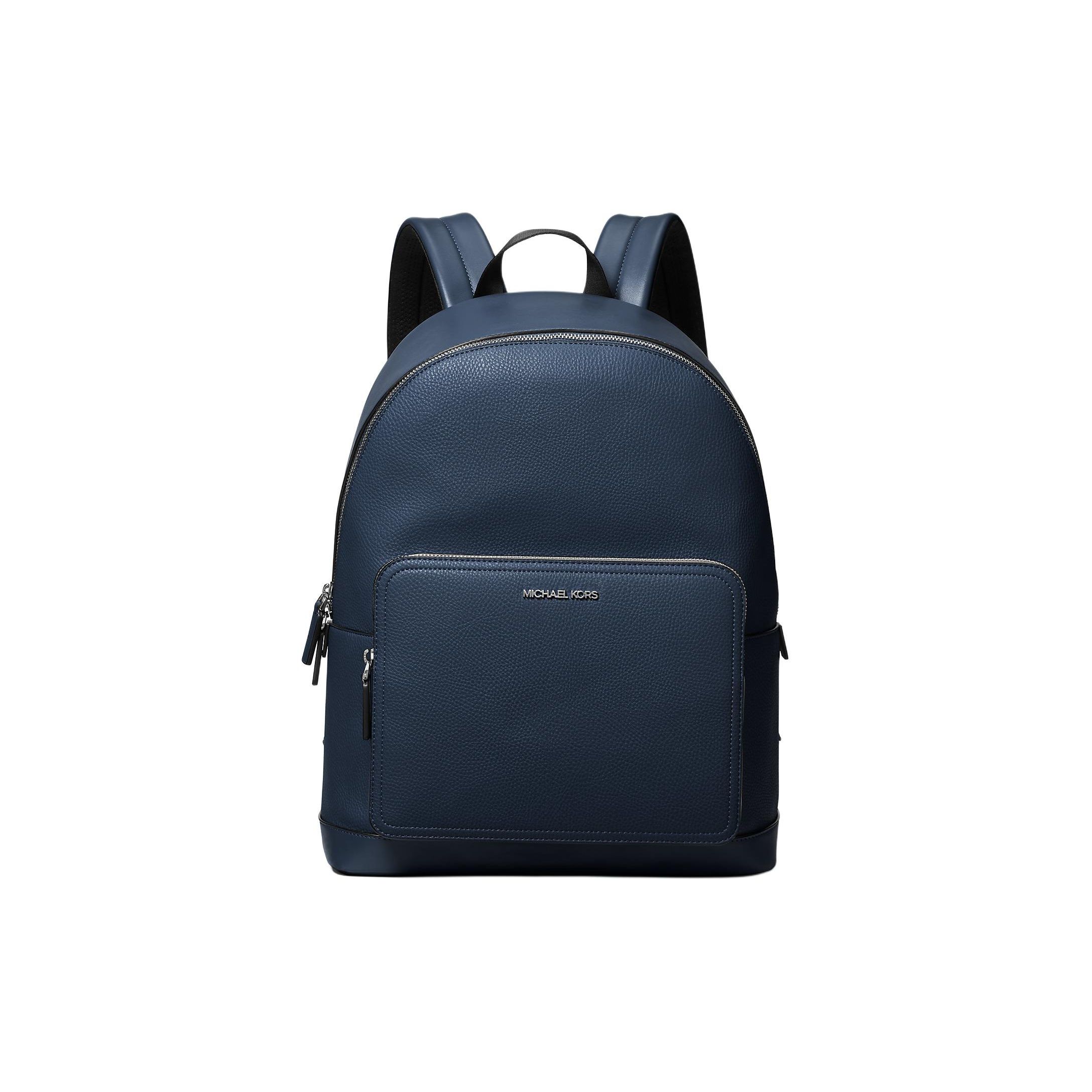 

Michael Kors MK Cooper Bronze Hardware Polyurethane Backpack Men backpack Navy-Blue 37F3COLB2T-NAVY Basic Set (Bag+Dust Bag)