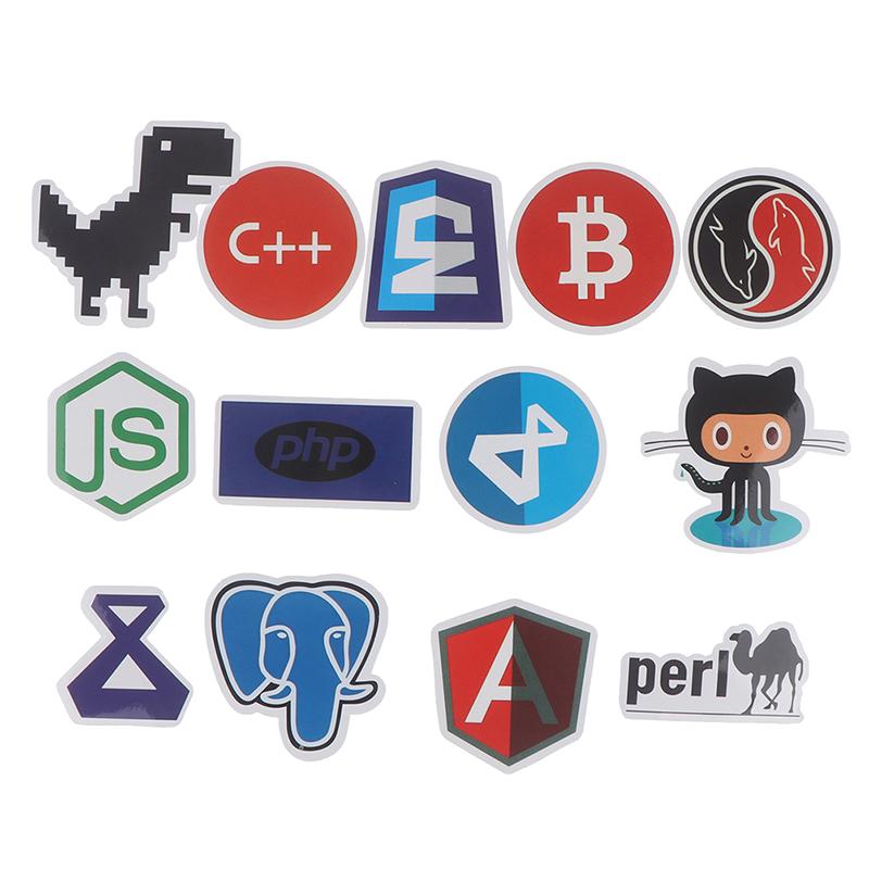 50 Pc Computer Programming Language Waterproof Decorative Stickers ...
