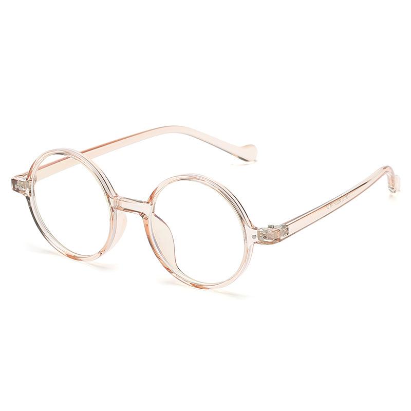 New retro small round frame anti-blue light flat light glasses frame TR light myopia glasses plain men and women
