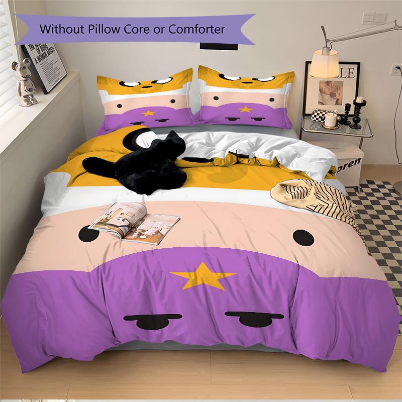 3pcs Adventure Time Duvet Cover Set (1 Duvet Cover + 2 Pillowcases, No Core) - Comfortable, And Breathable Bedroom Decoration Yy251104058