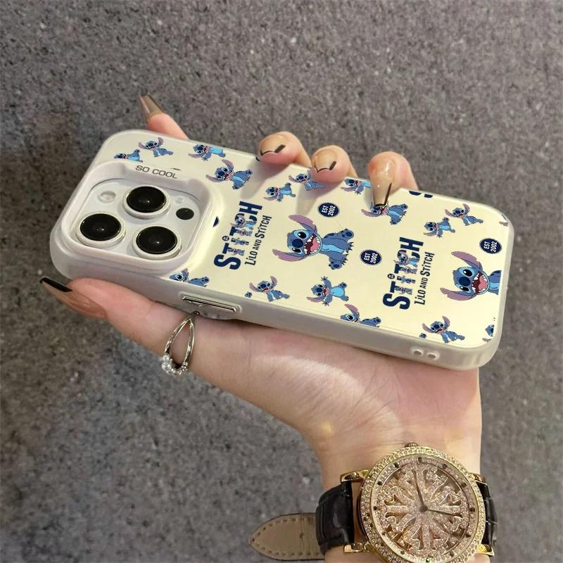 Süße blaue Stitch Handyhülle für VIVO V40 V50 Lite V60 Y04 Y17S Y19S Y27 Y29 Y15S Y400 Y22S Y16 V23 V29 V25 Pro Harte IMD Abdeckung