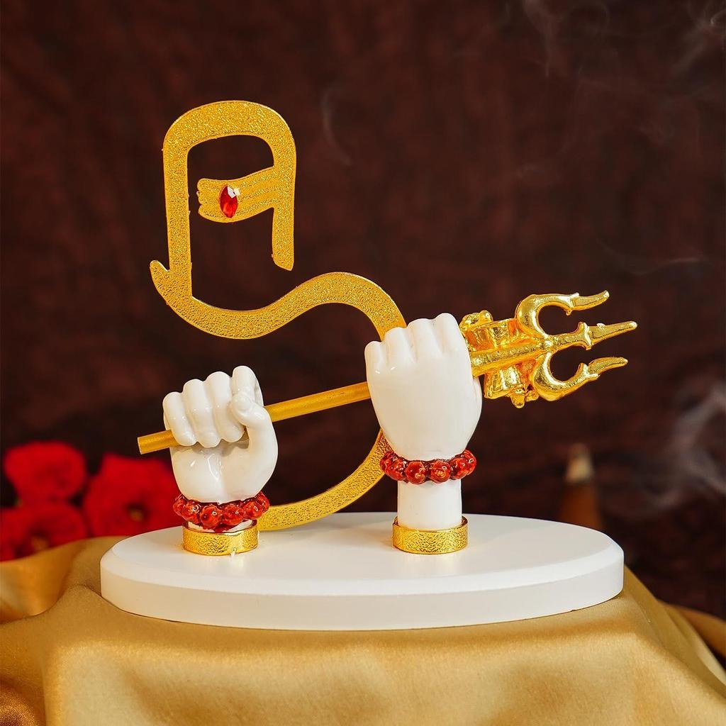 Руки Господа Шивы из смолы с идолом Тришула | Статуя руки Шиваджи с Тришулом | Божественный идол руки Шивы с Тришулом, Рудракшей