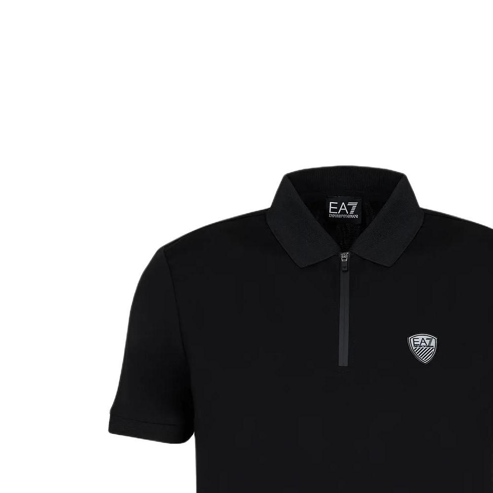 Emporio Armani Camiseta Polo de Color Sólido EA7 para Hombre tops Negro 8NPF13P-JRGZ1-1200