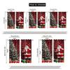 2Pcs Polyester Christmas Santa Claus Printing Window Curtains Birthday Party Decoration Backdrop Drapes for Living Room