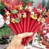 10Pcs Christmas Tree Series Patch Pen Event Special Gift Pen Christmas Stocking Filler Holiday Gift Novelty Stationery Teacher Party Favors Back To Sc