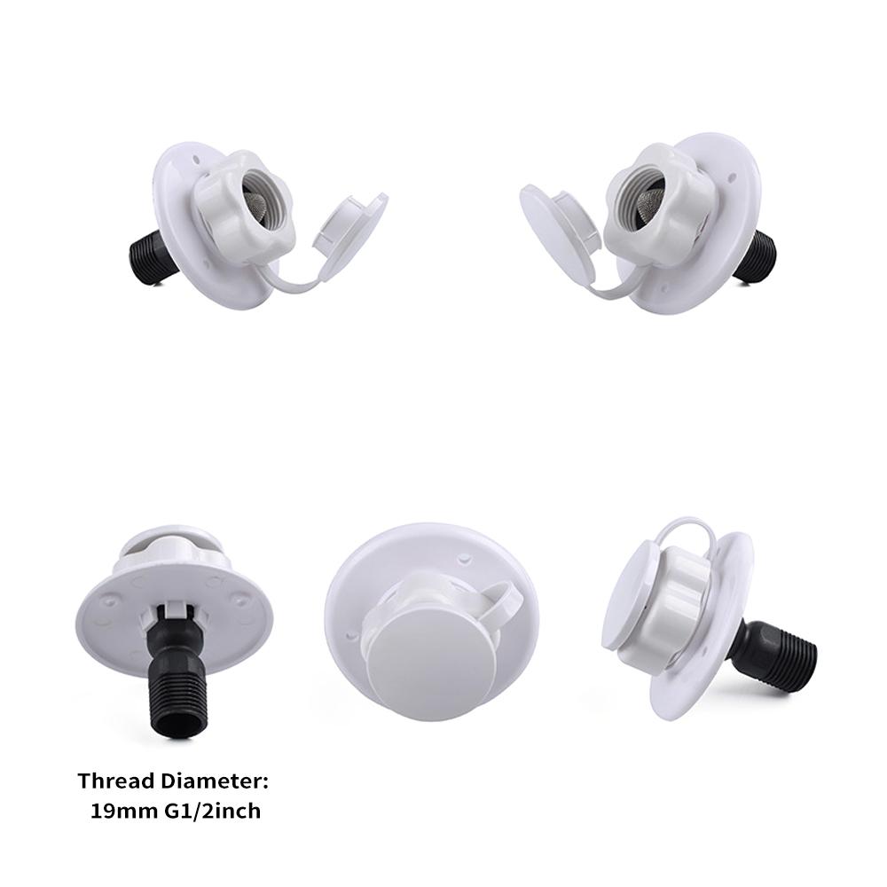 RV City Water Inlet with Check Valve One-way  Thread Diameter 19mm G1/2inch Suitable for RV Motorhome Camper-Ensure the Cleanliness of Water Quality