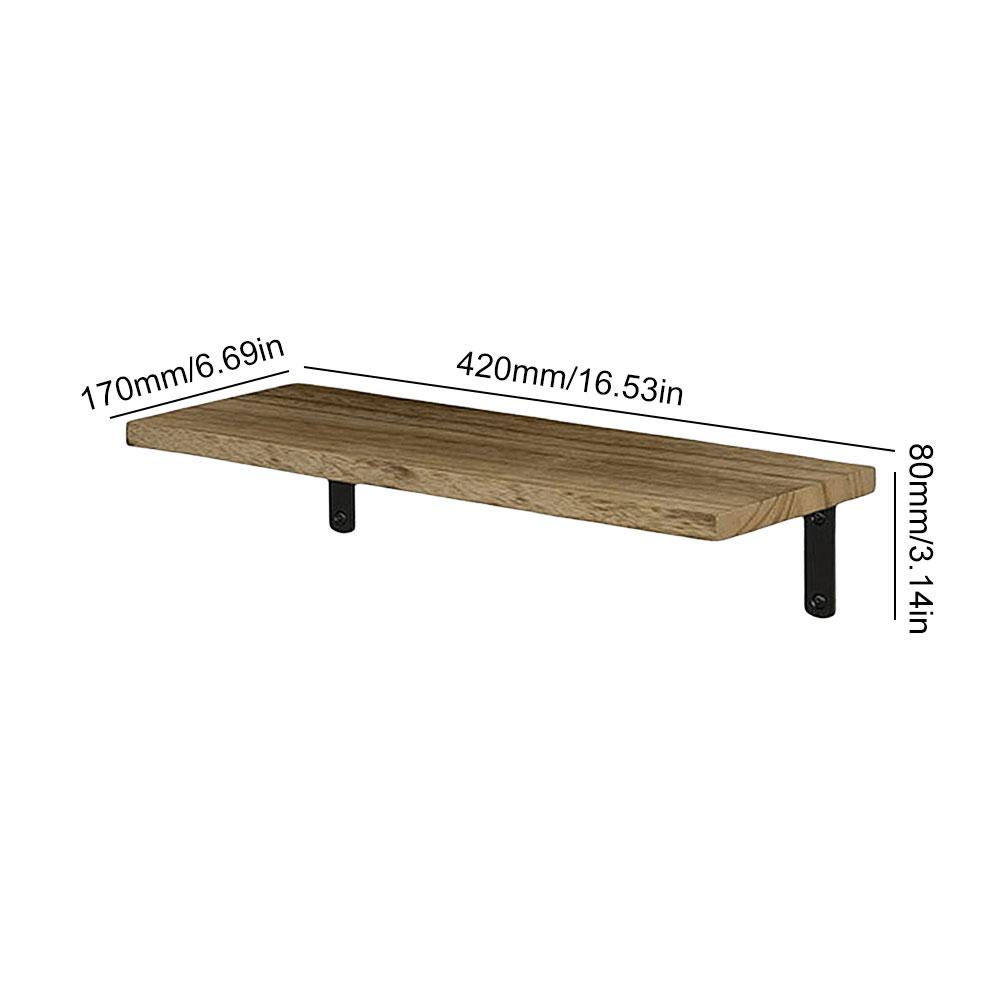 4PCS Wall Mounted Wood Shelves Decorative Floating Bathroom Shelf Multipurpose for Bedroom Living Room