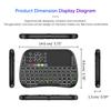 Backlit M9 Mini Ergonomic Wireless Keyboard with Touchpad Fly Air Mouse Combo with Multi-Media Control Handheld Keyboard