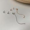 ins personalized and creative integrated ear bone ear clips femininity versatile geometric chain asymmetrical earrings