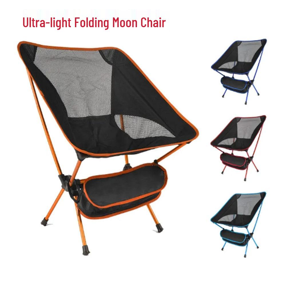 Ultra-light Folding Aluminum Camping & Fishing Chair - Portable Beach & Leisure Moon Chair