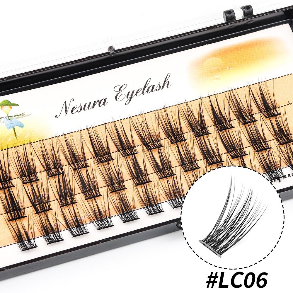 Кластеры Наращивание ресниц Сегментированные ресницы «Ласточкин хвост» 36 Объемные 3D Пушистые натуральные сегментированные ресницы Отдельные пучки C&8mm