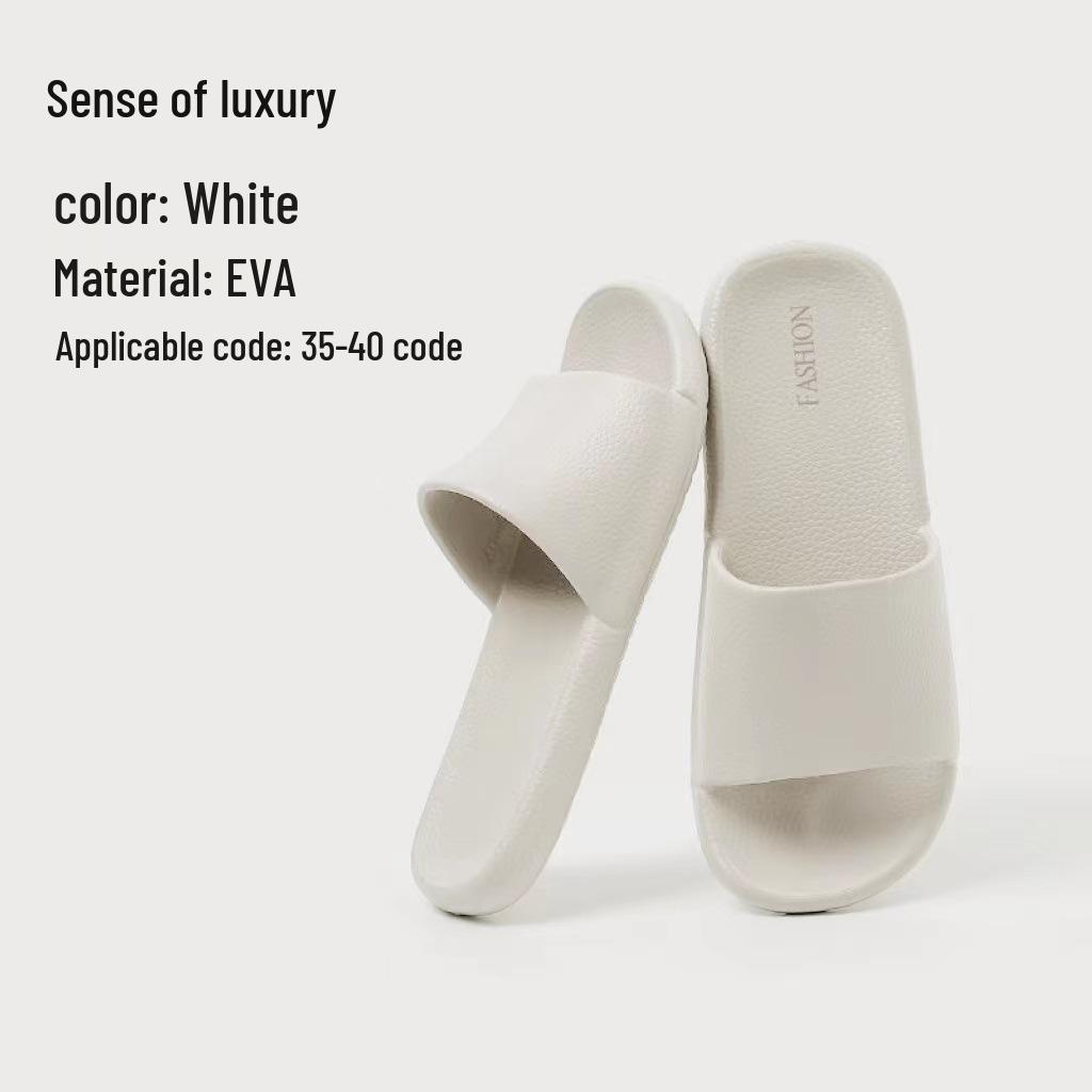Unisex EVA Leather Texture Cloud Slippers: Odorless, Anti-Slip Indoor Footwear for Summer.