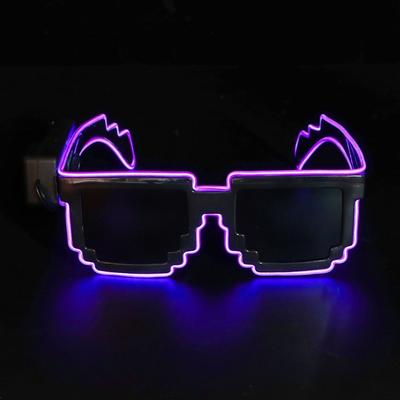 Cool Wireless Mosaic LED Glasses Halloween Christmas Birthday Funny Neon Rave Shades LED Light-up Glasses Glow In the Dark