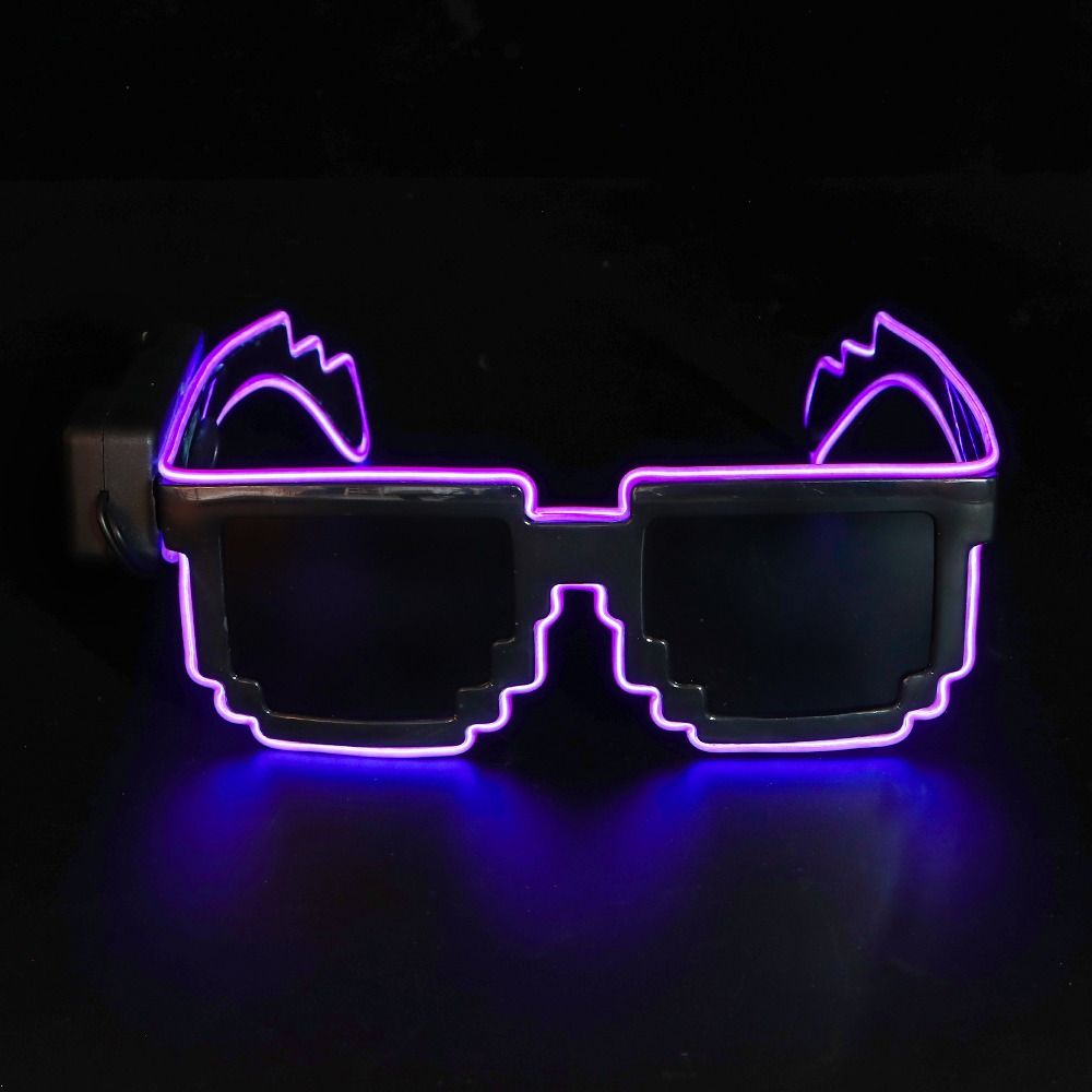 Neon Party Nightclubs Mosaic LED Glasses Wireless Neon Rave Shades  for Adult Kids