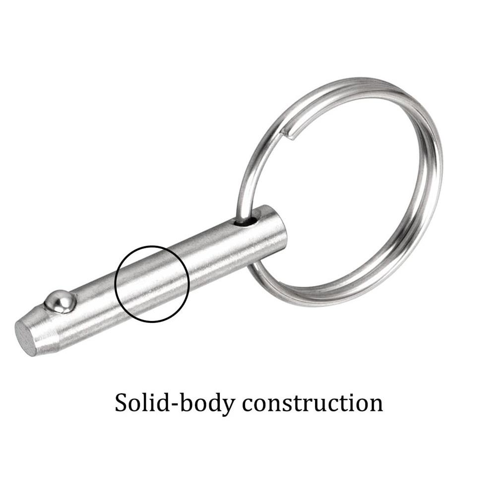 4 PCS Marine 316 Stainless Steel Quick Release Pin Bimini Top Pin, Diameter 0.31"(8 Mm), Overall Length 1.38"(35 Mm), Usable Length 0.94"(24mm)
