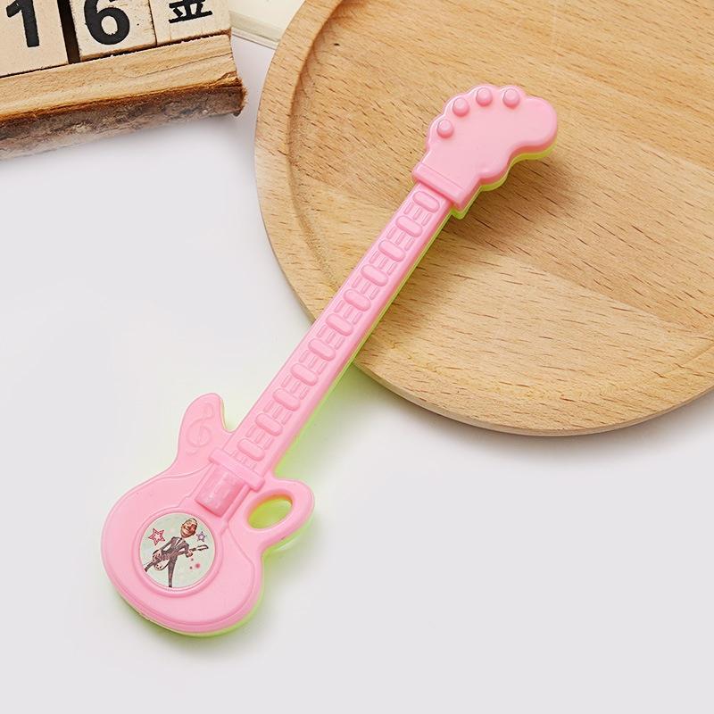 Cartoon Creative Instrument Gel Pen Guitar Black Water Pen Office Pen Student Stationery Random 3pcs