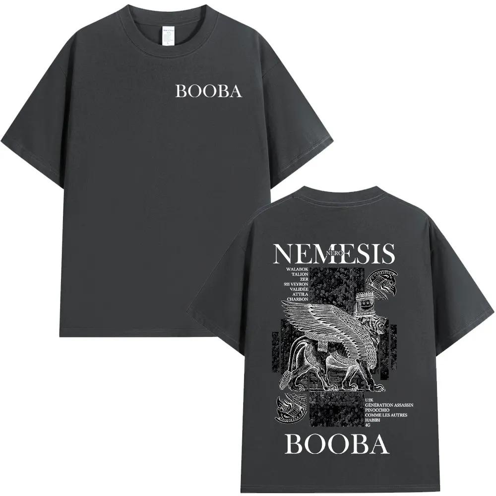 2026 Rap Artist Booba Nero Nemesis Album Graphic T-shirt for Men Women Hip-hop Fashion Spring_Summer Print Pure Cotton Top