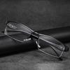 New Unisex Square Half Frame Anti-Blue Light Myopia Glasses Fashionable Business Men'S Ultra Clear Business Glasses 0 To -6.0