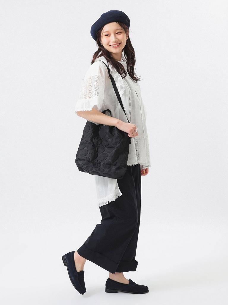 BEAMS BOY Shoulder Dot One 13610103443 BAG'n'NOUN Bag, Custom-Made Pattern, Women's, Black, Size,