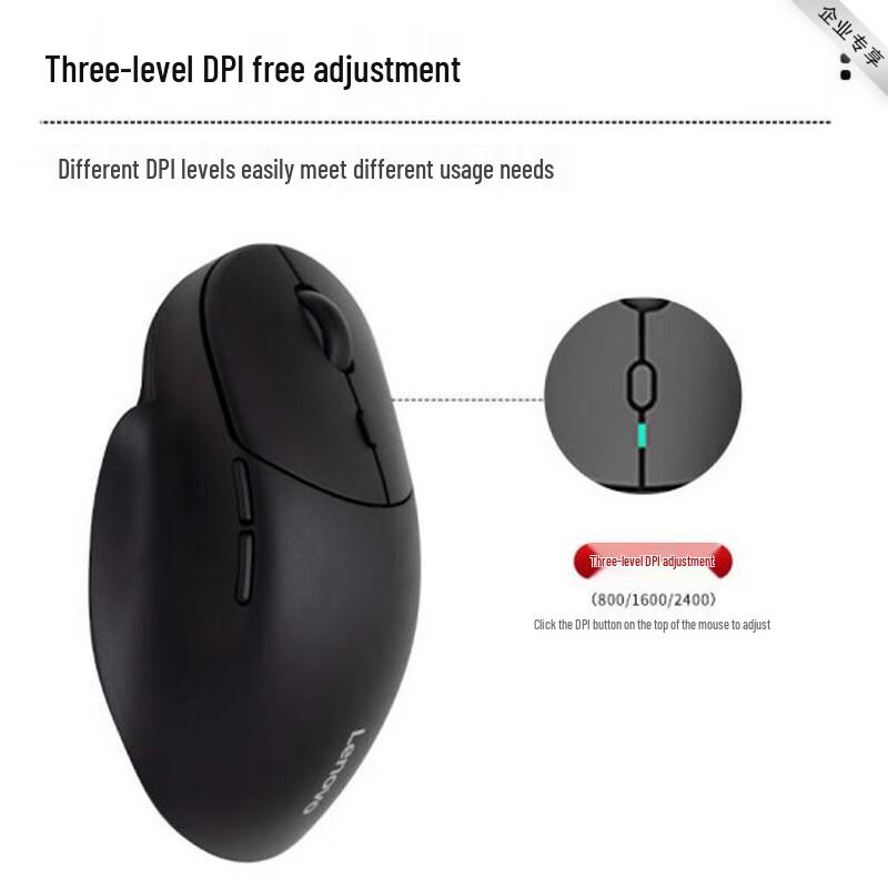 Lenovo M27 Silent Ergonomic Dual-Mode Wireless Mouse