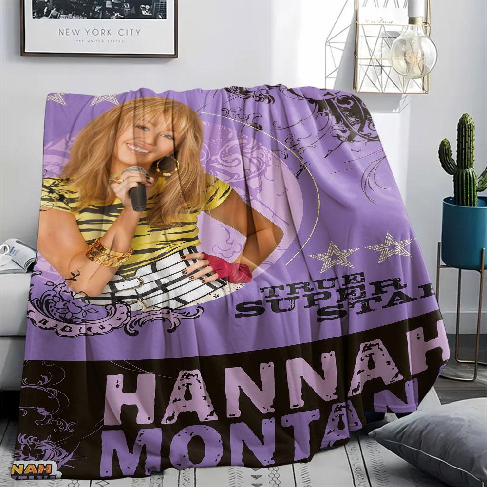 Miley Stewart Printed Flannel Blanket, Soft Throw for Bedroom Sofa, Washable, Fan Merchandise, Great Gift.