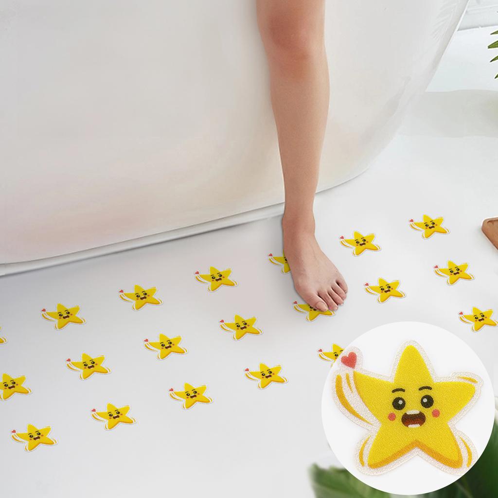 10pcs Cartoon Pattern Bathroom Bathtub None Slip Stickers Staircase Floor EPDM Mat Kids Room Self-adhesive Anti-skid Sticker