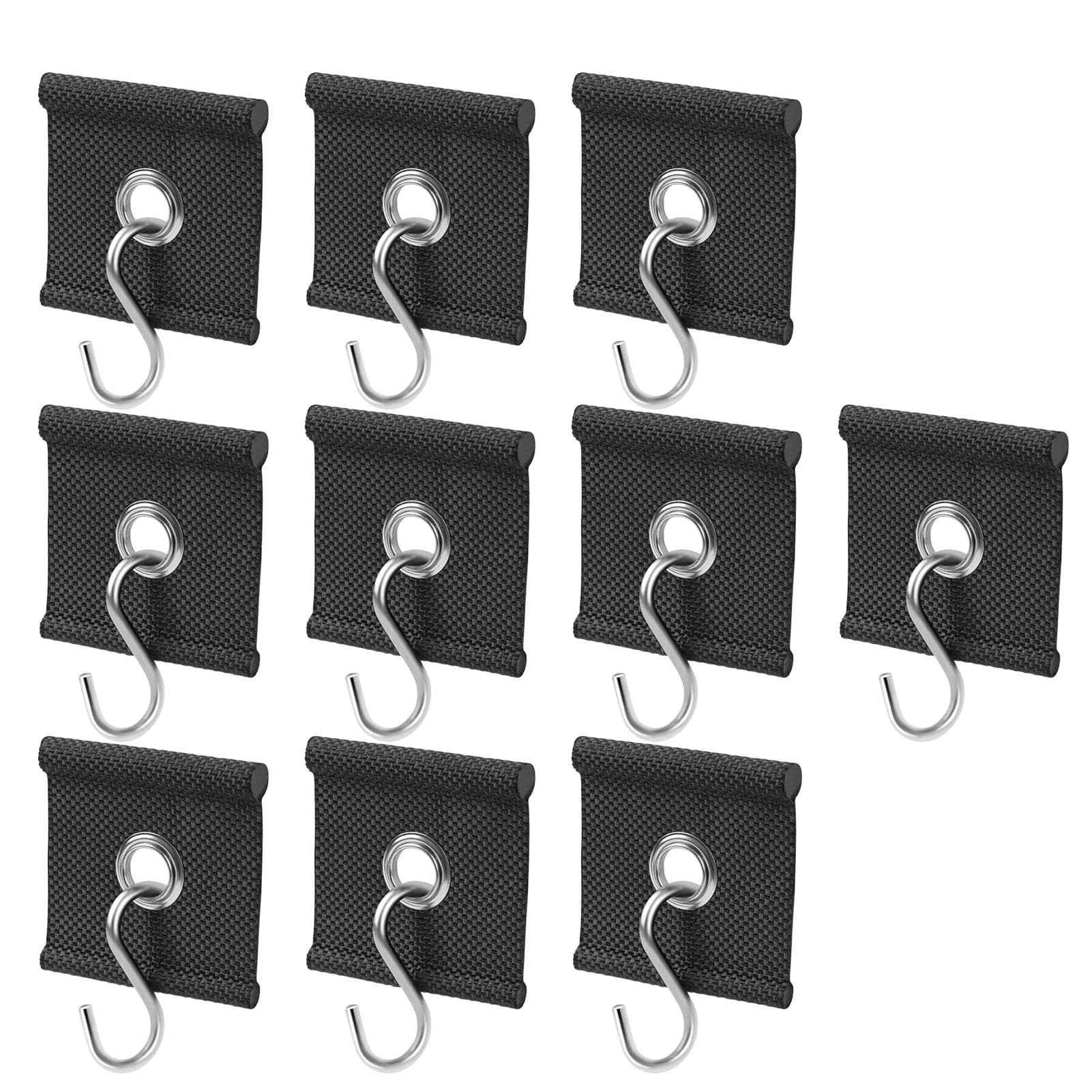 

10 Pcs RV Awning Hooks RV Outdoor Light Hanger Multipurpose RV Hanger for Awning Please refer to the description чёрный