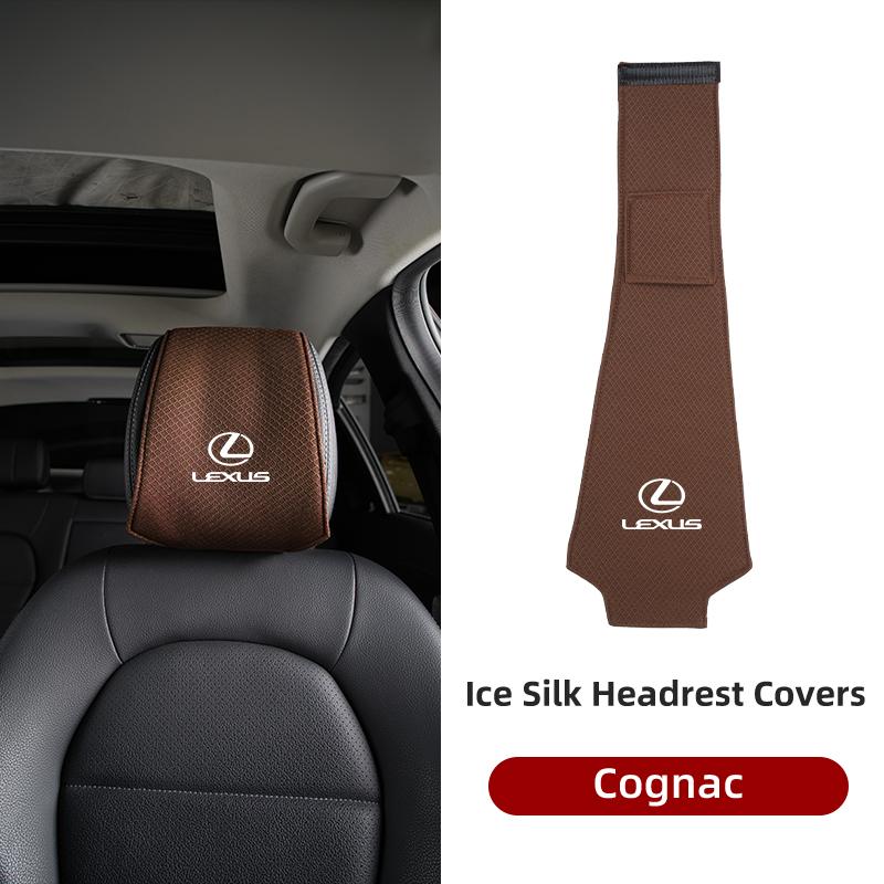 Car Seat Headrest Cover Ice Silk Neck Pillow Storage Protector For Lexus CT200h ES250 ES300h IS250 IS200 GS300 GS460 GX470 LS400 YV6