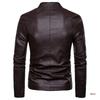 Korean Style Men's Autumn/Winter Leather Stand Collar Jacket - High Quality Fashion Coat