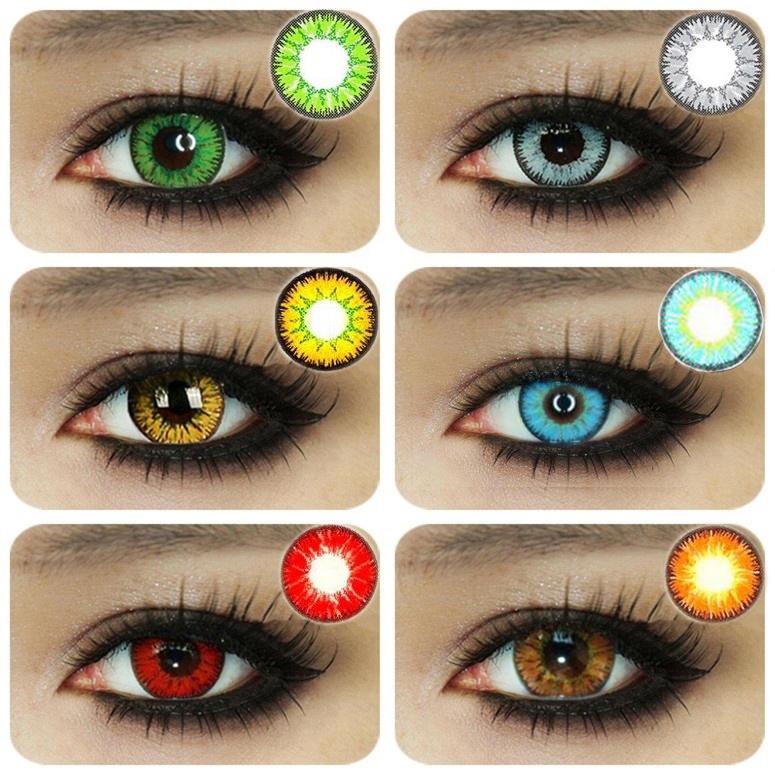 

Красочные контактные линзы для костюмированного представления на Хэллоуин