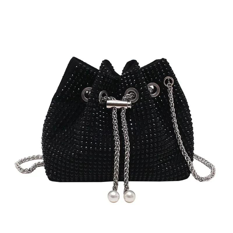 1 Pcs Shoulder Underarm Bag Korean Version Portable Women's Bag Trendy Sequin Decorated Bucket Bag Fashionable Single