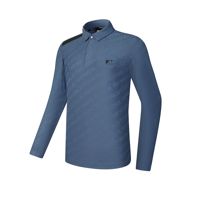 FILA Golf Polo Shirt Men's Deep Elegant Blue A11M445207FDB