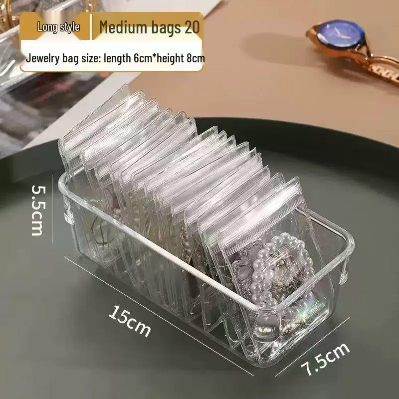 Jewelry Organizer Box - Transparent Anti-Oxidation Storage for Necklaces, Rings, Earrings, and Nails