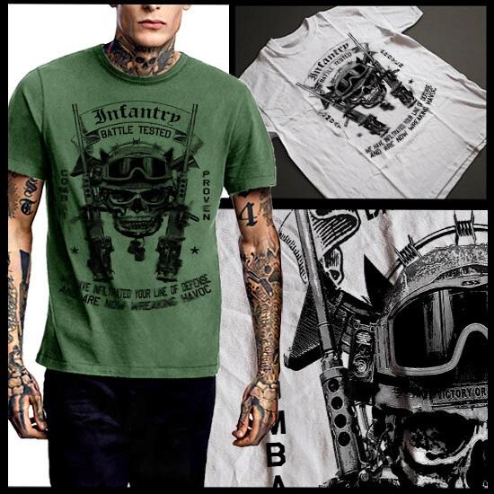Infantry T-Shirt Combat Vet Army Military Combat Arms Cotton Tee New S to 2XL S