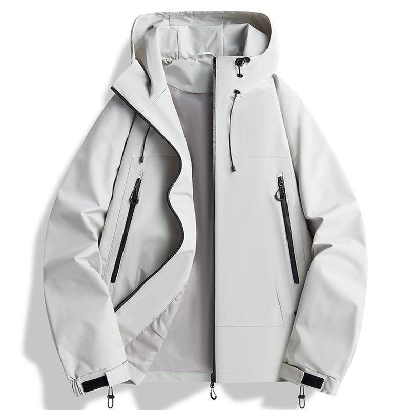 

Унисекс ветровка Весна/Осень 2024: Водонепроницаемая, Ветрозащитная, Однотонная куртка для альпинизма L