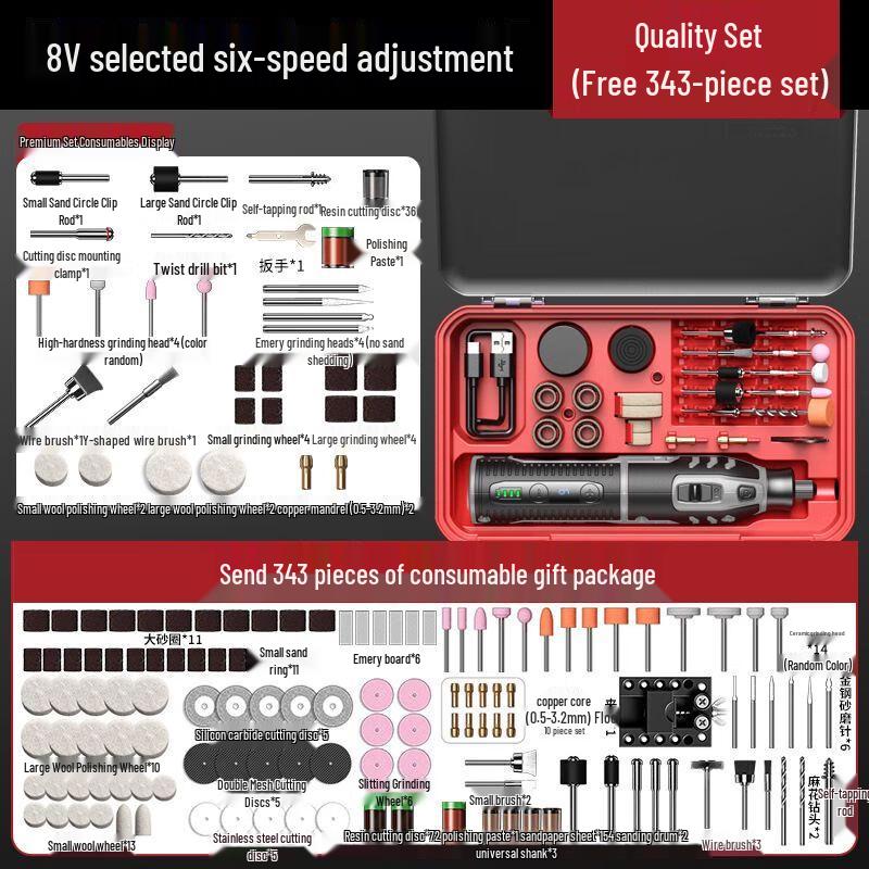 Kit de Ferramenta Rotativa sem Fio Aaruidun Plugue CN (adaptador incluso)
