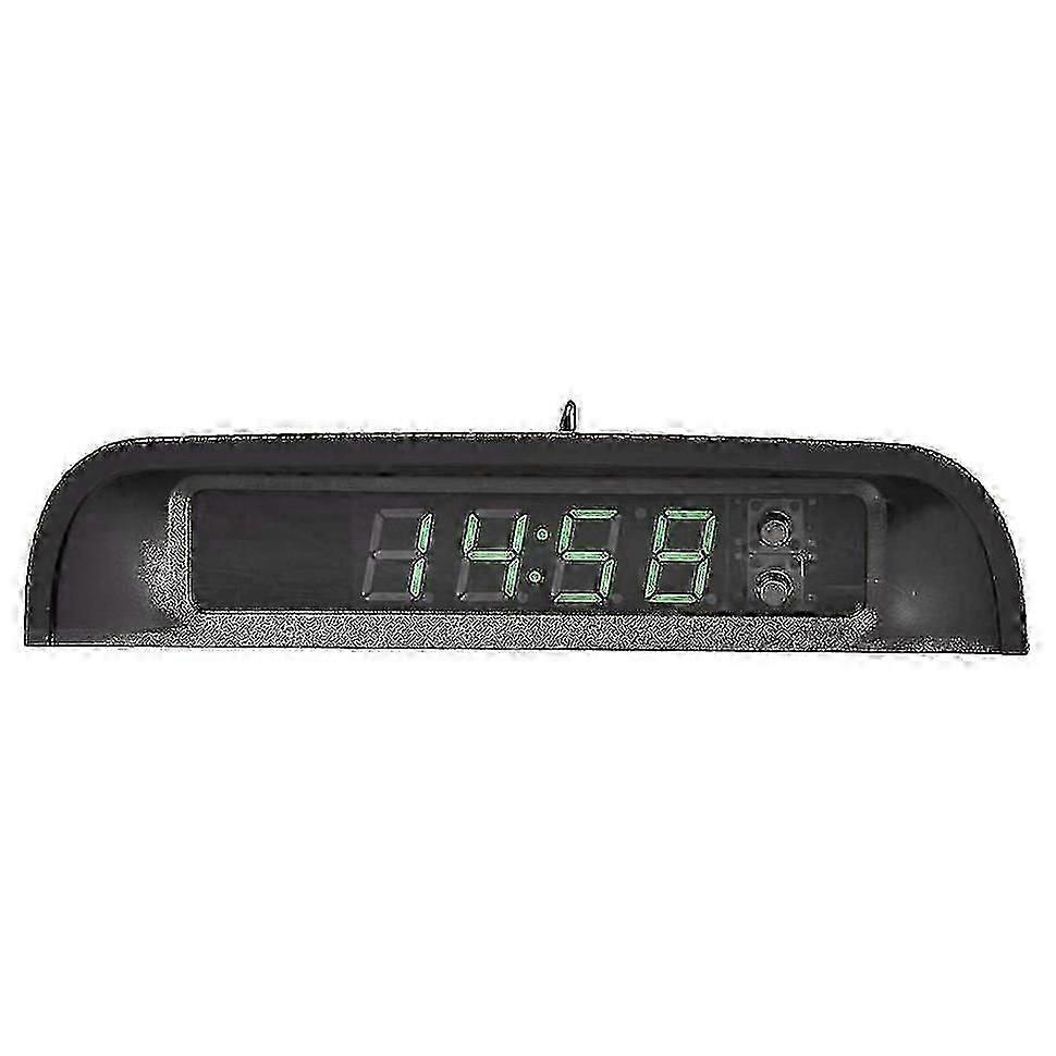 Autoklokken met Nachtweergave Thermometer Auto Interieur Plak-op Digitale Klok Zonne-energie 24-Uurs Autoklok