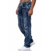 Open-line Jeans Men's Jeans Basic Streetwear Thick Seams Regular Fit Casual Plus Size Long Pants