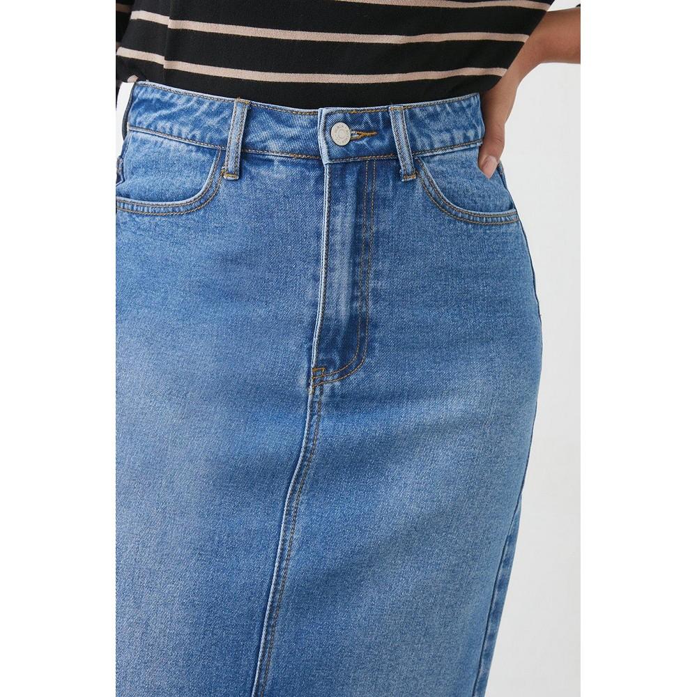 Dorothy Perkins Midikjol i jeans/dam, dam