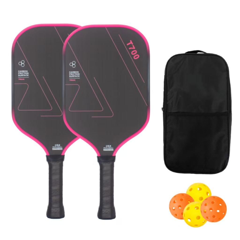 Frosted T700 Carbon Fiber Pickleball Paddle Set with Cloth Pattern